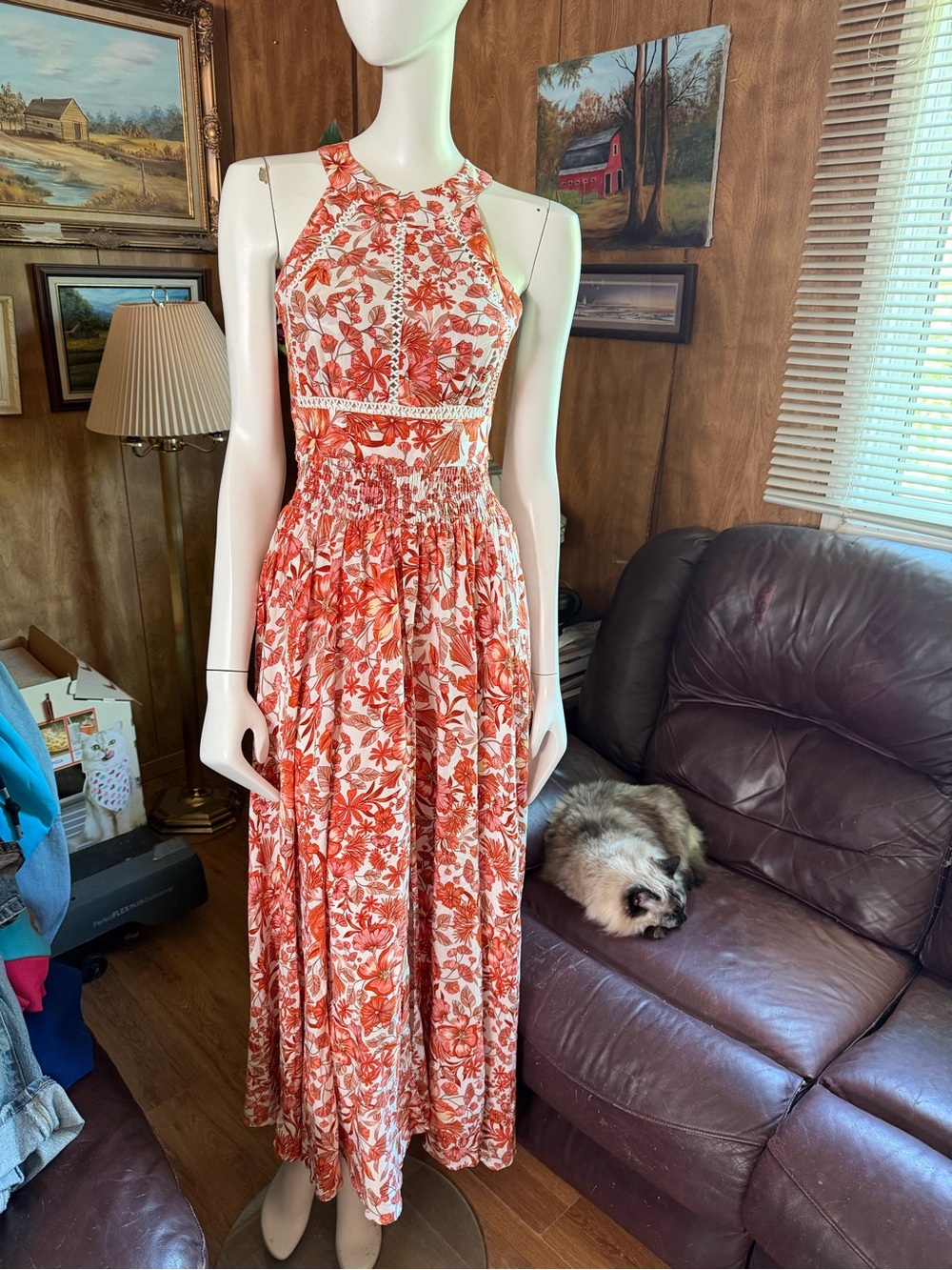Abel the Label Open Back Floral Boho Dress